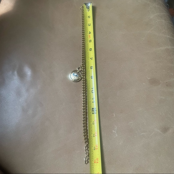 Evil eye 🧿 curb chain choker necklace adjustable gold blue pendant charm - Picture 8 of 10